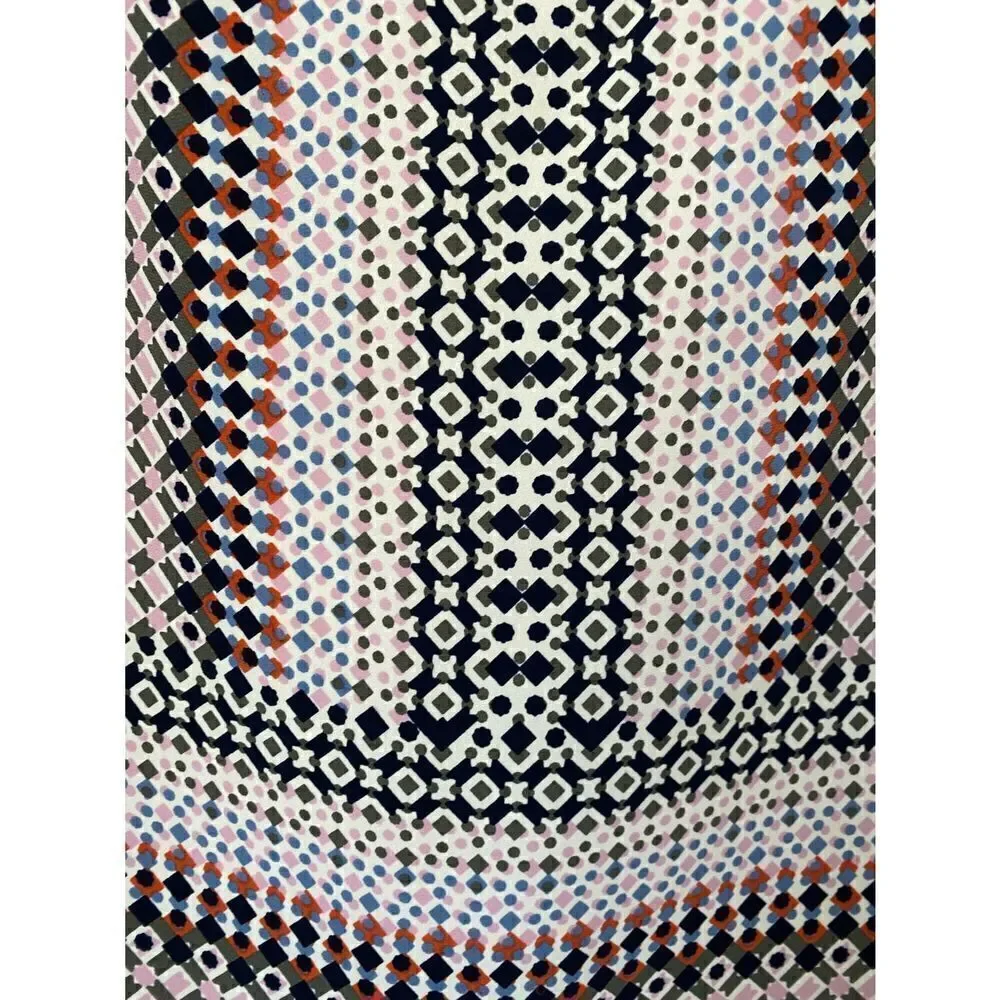 J. Crew women’s lined pencil skirt/pink Geo multishaped design / 4